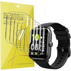 Compatible for Vibe Fit Smart Watch Screen Protector, [6 Pack] Full Coverage TPU Clear Film Compatible for 3Plus Vibe Fit Smart Watch (6 Pack)