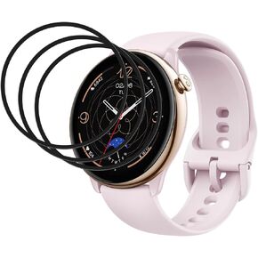 3 Pack Kicvbnco For Amazfit GTR Mini 43mm Smartwatch Screen Protector watch film [HD Clear] Amazfit GTR Mini 43mm Smartwatch 3D Curved Soft Smart Watch Protective Film (Not Glass) [Ultra Shatterproof]
