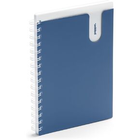 Poppin Spiral Notebook, 3-Subject College Ruled Notebook, Translucent Front Cover Pocket for Added Storage, 120 Sheets, Easy Tear Pages (Blush Pink, 3-Subject)