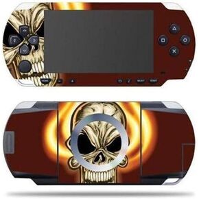 ملصق غطاء شارات الجلد الواقي فينيل الواقي متوافق مع Sony PSP - حرق الجمجمة