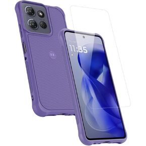 Motorola Moto G Power (2025) Rugged Protective Bundle- Daybreak Phone Case + 9H Tempered Glass Screen Protector
