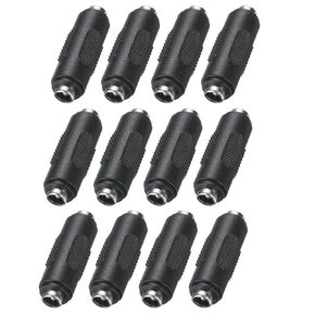 DC Power Connector Adapter 12V 5.5mm x 2.1mm, 12/24V Female to Female Power Jack Socket for Led Strip CCTV Security Camera Cable Wire Ends Plug Barrel 12PCS