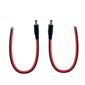 0.85FT 14AWG Heavy Duty DC 5.5x2.1mm Female Power Cord 12V/24V Bare Copper Core High Current Cord | for CCTV Surveillance Camera LED Strip Lights and Security Systems 2PCS