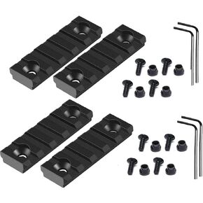 Gotical 5 Slots Aluminum Key mod Rail Section for Key mod Five Slots Key mod Rail Picatinnii Rail Section (Pack of 2-4 PCS 5 Slots)