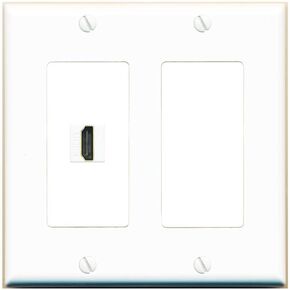 RiteAV HDMI Wall Plate 1 Port - 2 Gang [White/White]