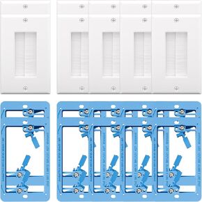 VCE Brush Wall Plate with Low Voltage Mounting Bracket, 10 Pack
