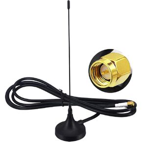 Gate Opener Antenna Magnetic Base with 2M RG58 Cable for Ghost Controls Multicode Garage Smart Gate Opener Alarm System GTO Commercial Overhead Opener GSM GPRS SMA 433MHz Extended Antennas