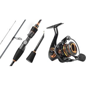 KastKing Zephyr Spin Finesse Fishing Rod,7'2", Ex Fast, Light & KastKing Zephyr 1000 SFS Finesse Ultralight-Ice Spinning Fishing Reel