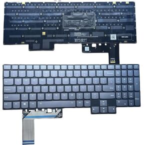 New Keyboard for Lenovo Legion 7-15 7-15IMH 7-15 IMH05 7-15 IMHG05 Y750-15 Laptop US Layout V193020A US RGB Backlight SUNREX SN30USHW Gray