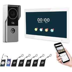 Wired Video Doorbell Intercom System,7 Inch Monitor,1080P HD Camera,TUYA WiFi Smart Home Video Intercom Door Phone Kits IC Card Unlock for Apartment Villa Home,32G