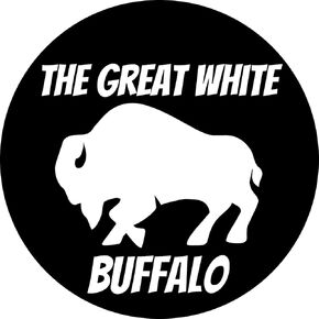 ملصق Vinyl White Buffalo 4 " - شرس دائري للسيارات وأجهزة الكمبيوتر المحمولة والمزيد (1pcs)