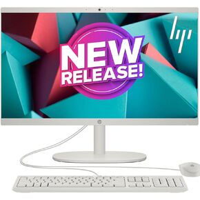 HP New Version All-in-One Desktop| 22" FHD Display| Intel Dual-core Processor| 32GB RAM| 1TB PCIe SSD| 128GB External Drive & Microsoft Office| KB&Mouse| HDMI&USB-C| WiFi6| Windows 11 Pro