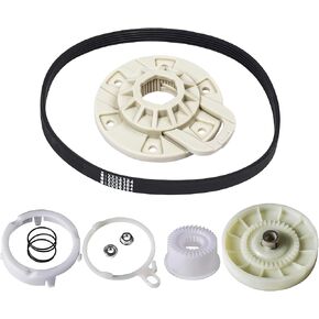 Ultra Durable W10721967 & W10006384 Pulley Clutch Kit with Drive Belt Replacement Part by BlueStars – Exact Fit For Whirlpool Washers - Replaces W10006356 PS10057144 W10326374 W10536113 AP6014712