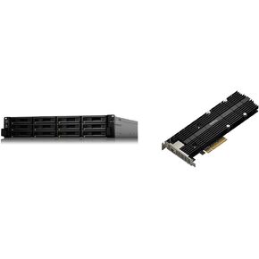 Synology 12bay NAS RackStation RS3618xs (Diskless), RS3618xs & 10Gb Ethernet and M.2 Adapter Card E10M20-T1, RJ-45; 1 Port
