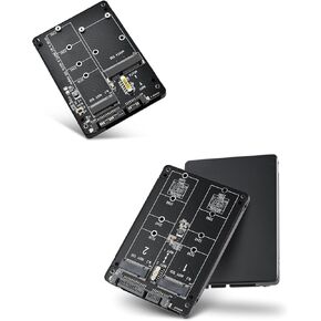 ELUTENG M.2 SATA to SATA Adapter (Not Support NVME/M.2 PCIE) MSATA and B Key/B&M Key with M.2 SATA (NGFF) to SATA 3.0 Adapter Card (Not Support NVME/M.2 PCIE) Dual NGFF B Key/B&M Key