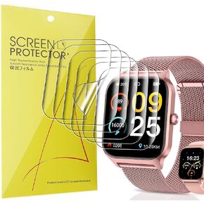 Compatible for Liufiueq Smart Watch Screen Protector, [6 Pack] Full Coverage TPU Clear Film Compatible for Liufiueq P125 Smart Watch (6 Pack)