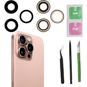 3pcs/set back camera lens plassing for iPhone 16 pro/16 pro max camera lens acplists with kyshesive and proparing skists