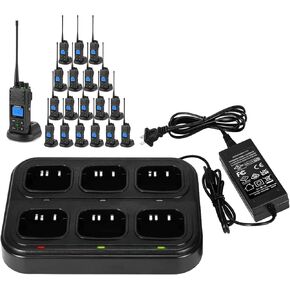 SAMCOM 6 Way Multi Charger with 19 Packs Radios