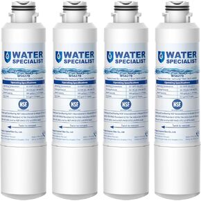 Waterspecialist DA29-00020B Refrigerator Water Filter, Replacement for Samsung DA29-00020A/B, HAF-CIN/EXP, DA29-00020B-1, RF25HMEDBSR, RF28HMEDBSR, RS25J500DSR&More Models, 4 Carbon Filters