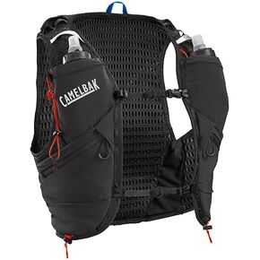 CamelBak Apex Pro Run Endrance Racing Vest with RECCO Technology - Soft Flask Hydration and Trekking Pole Quiver - Black, L