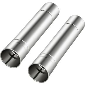 2-Pack Heavy-Duty Stainless Steel Stove Pipes, 2.75-Inch Diameter, Reinforced Rolled-Edge, for CAMPJOURNEY Hot Tent Stoves & Camping Stoves (14.29-Inch Length)