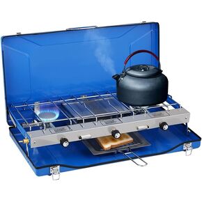Camplux Camping Stove 20,400 BTU, 1 Grill & 2 Burners Propane Stove for Outdoor Cooking
