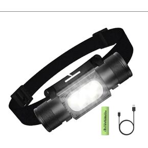 NOOR Rechargeable Headlamp, Flashlight, Rechargeable Head Lamp for Outdoor Camping Cycling Running Fishing