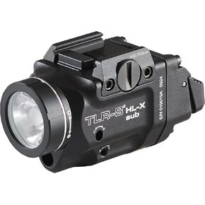 Streamlight 69468 TLR-8 HL-X sub USB 1000-Lumen Weapon Rail-Mounted Rechargeable Tactical Flashlight with Integrated Red Aiming Laser for Select 1913 Only, Black