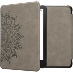 kwmobile Cover Compatible with Amazon Kindle Paperwhite (2024)/Colorsoft Cover - eReader Case - Meow Cat Grey/Black in Saudi Arabia