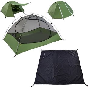 Clostnature Polaris Lightweight Backpacking Tent - 7'3'' x 4'11'' x 3'10'' Camping Tent with Matching Waterproof Tent Footprint, 2 Person Waterproof Tent with Camping Tarp for Outdoor, Hiking