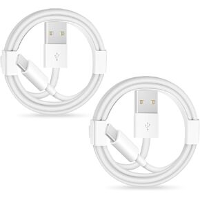 USB to USB C Cable, 2-Pack Type C Charger Carplay Cable 3ft USB-C Car Charger Cord for i Phone 16 15 Pro/16 15 Pro Max,iPad Pro, Samsung Galaxy, Tablets and More(White)