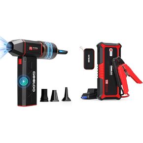 GOOLOO GP4000 CAR JUMP Starter Red & Gooloo F1 Air Air Duster