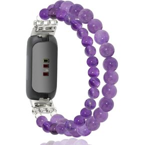 C&L Accessories Bracelets Compatible with Inspire 3 Bands for Women Beaded Wristband Natural Gemstone Replacement Straps