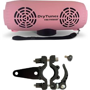DryTunes | Outdoor | Portable | Waterproof (IP67) |Floating | Bluetooth Speaker Bundle | Party Button | Kayaks | Paddleboards | Home | Travel | Magnetic Base | Up to 40 hours playtime (Pink)