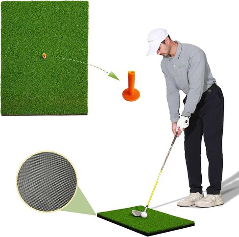 Upgraded 6-in-1 Golf Hitting Mat – MyVoice 5x4ft Thickened Golf Training Mat for Indoor & Outdoor Practice for Swing, Chipping, Driving, and Putting – Ideal Golf Training Equipment for All Golfers in Saudi Arabia