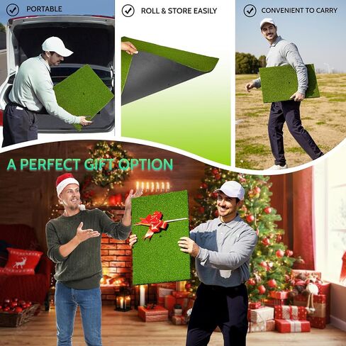Upgraded 6-in-1 Golf Hitting Mat – MyVoice 5x4ft Thickened Golf Training Mat for Indoor & Outdoor Practice for Swing, Chipping, Driving, and Putting – Ideal Golf Training Equipment for All Golfers in Saudi Arabia