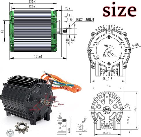 72V 3000W Scooter Electric Brushless Motor Kit with ATV Brushless Dc Motor Kit Motorcycle Electric Motor Kit and Electric Dirt Bike Motor Kit for Bicycle Electric Brushless Dc Motor Complete Kit in Saudi Arabia