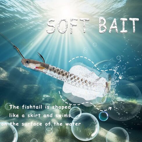 Fishing Lures, Set of 10 Realistic Shrimp Lures, Silver and Gold in Saudi Arabia