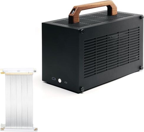 k49-bl mini itx case-8.3L عامل شكل صغير ، يدعم GPU حتى 300 مم ، وبرودة وحدة المعالجة المركزية حتى 69 مم ، و SFX PSU ، و USB 3.0 و Type-C الأمامية I/O ، تشمل اللوحة الجانبية الأكريليك ومقابض حمل in Kuwait