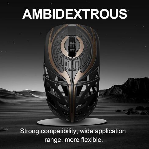 WLMOUSE Strider Magnesium Gaming Mouse 45g Superlight Magnesium Alloy Wireless Gaming Mouse, 125-8000Hz (Adjustable) Wireless Polling Rate, PAW 3950 HS Sensor, for PC/Laptop/Mac(Strider OM-Black) in Saudi Arabia