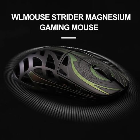 WLMOUSE Strider Magnesium Gaming Mouse 45g Superlight Magnesium Alloy Wireless Gaming Mouse, 125-8000Hz (Adjustable) Wireless Polling Rate, PAW 3950 HS Sensor, for PC/Laptop/Mac(Strider OM-Black) in Saudi Arabia