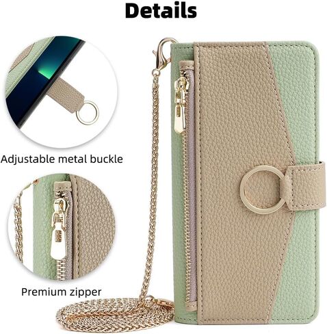 Asuwish Phone Case for Samsung Galaxy S21 Plus S21+ 5G Wallet Cover with Screen Protector and Mirror Flip Cover Ring Card Holder Crossbody Strap Cell S21+5G S21plus 21S + S 21 21+ G5 Women Girls Blue in Saudi Arabia