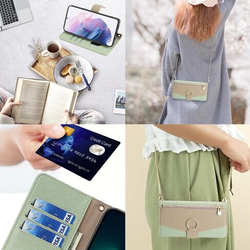 Asuwish Phone Case for Samsung Galaxy S21 Plus S21+ 5G Wallet Cover with Screen Protector and Mirror Flip Cover Ring Card Holder Crossbody Strap Cell S21+5G S21plus 21S + S 21 21+ G5 Women Girls Blue in Saudi Arabia