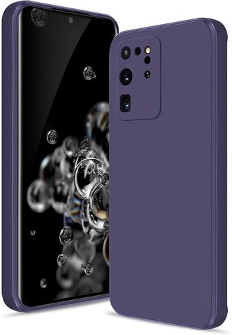Case for Samsung Galaxy S20 Ultra, Soft Silicone Case with Upgraded Camera Protection, Shockproof Slim Case Cover with Anti-Scratch Microfiber Lining, Deep Purple in Kuwait