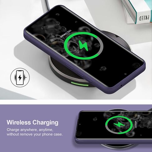 Case for Samsung Galaxy S20 Ultra, Soft Silicone Case with Upgraded Camera Protection, Shockproof Slim Case Cover with Anti-Scratch Microfiber Lining, Deep Purple in Kuwait
