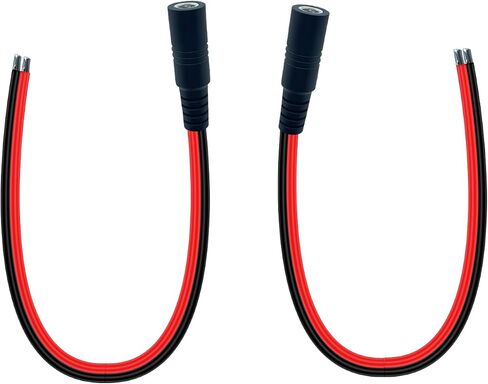 0.85ft 14awg Dection Dic DC 5.5x2.1mm أنثى سلك الطاقة 12V/24V النحاس النحاس الأساسية العالية الحبل الحالي | لأضواء الشريط LED لمراقبة CCTV وأنظمة الأمان 2pcs in Kuwait
