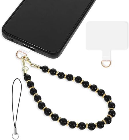 Lusofie Phone Charms Strap for Women Marble Beaded Phone Wrist Strap with Phone Tether Tab Cute Phone Bracelet Strap in Kuwait