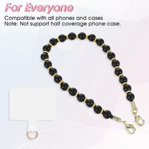 Lusofie Phone Charms Strap for Women Marble Beaded Phone Wrist Strap with Phone Tether Tab Cute Phone Bracelet Strap in Kuwait