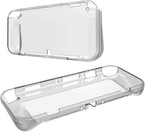 Protective Case for Nintendo Switch OLED, Unibody TPU Back Cover, Precision-Molded with Heat Dissipation, Anti-Slip/Scratch/Fingerprint, Ergonomic Grip, Lightweight Durable (Clear) in Kuwait