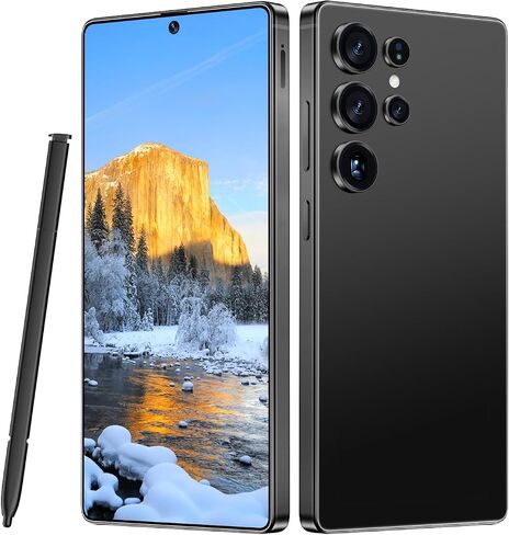 MMY I25 Ultra 5G Smartphone Smartphort ، 8GB+256GB الهاتف الخليوي بالكامل لـ Android 14 ، 6.99 "هاتف محمول غير مؤمن ، 7000 مللي أمبير ، 68 ميجابكسل+108 ميجابكسل كاميرا مزدوجة/قفل SIM/بصمات الأصابع المزدوجة (أسود) in Kuwait